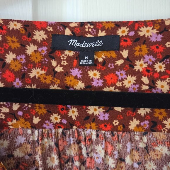 Madewell Lirane Tie Sleeve Button-Front Floral Blouse - Picture 5 of 5